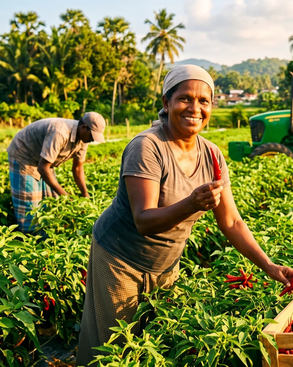Eco Agro harvest team collecting fresh produce in the field